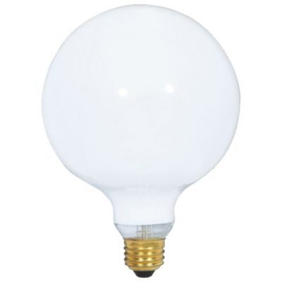 60W 120V G40 E26 Gloss White Bulb by SATCO Lighting - Starlight Lighting USA and Canada